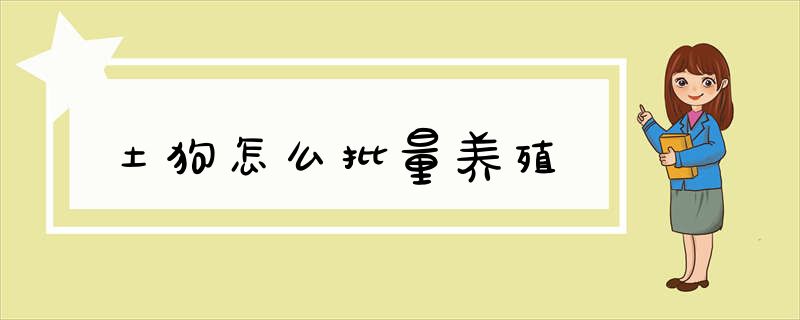 土狗怎么批量养殖